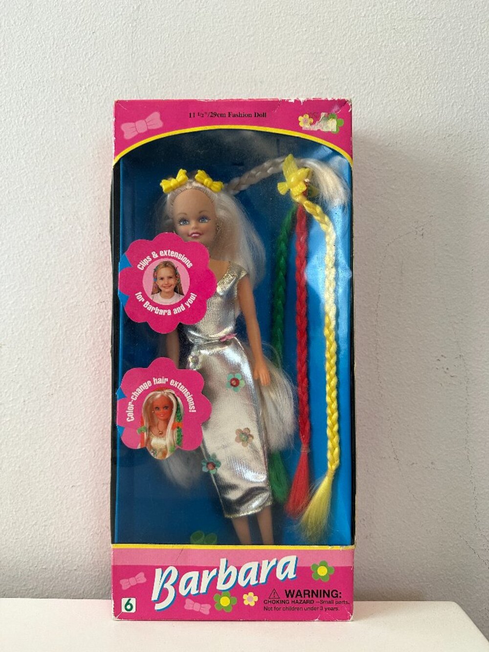 Barbara Fashion Doll with Clip In Hair Extensions New in Box